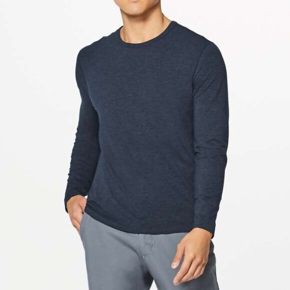 BNWOT 5 Year Basic Long Sleeve In Heathered Nautical Navy - Picture 1 of 7
